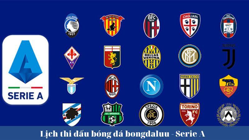 Lịch thi đấu bóng đá bongdaluu - Serie A